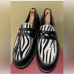 Duke & Dexter penny loafers , zebra print
